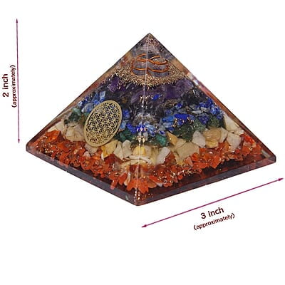 Seven Chakra Orgonite Pyramid Seven Chakra Orgonite Pyramid