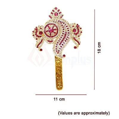 God Ornament Perumal Face/Mugam with Lotus Crown/Kireedom and Chank Chakra God Ornament Perumal Face/Mugam with Lotus Crown/Kireedom and Chank Chakra