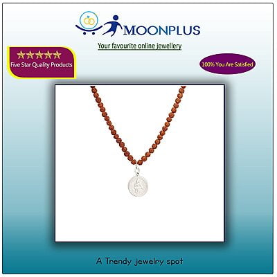 Rudraksha Mala with Sterling Silver Ayyappan Pendent/Dollar