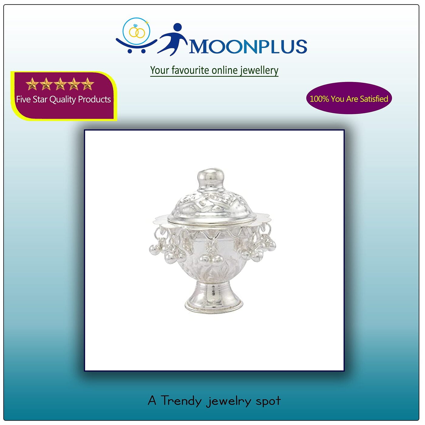 Silver Salangai Kungumam Simil for Traditional home decor