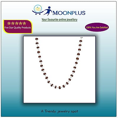 Silver Caped Rudraksha Mala/Chain