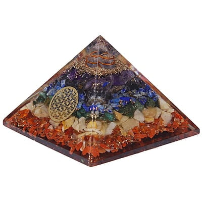 Seven Chakra Orgonite Pyramid