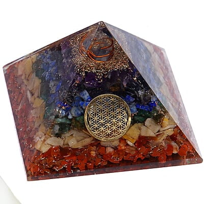 Seven Chakra Orgonite Pyramid Seven Chakra Orgonite Pyramid