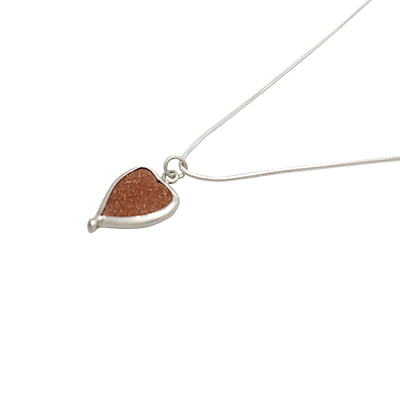 Silver Chain with Rajavarthi Stone Pendant Silver Chain with Rajavarthi Stone Pendant
