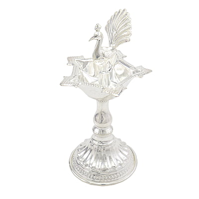 Traditional Peacock Kuthu Vilakku Diya Traditional Peacock Kuthu Vilakku Diya