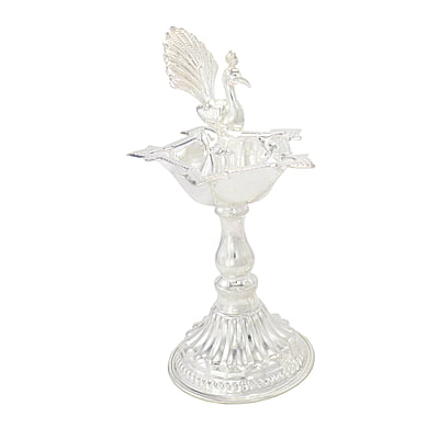 Traditional Peacock Kuthu Vilakku Diya Traditional Peacock Kuthu Vilakku Diya