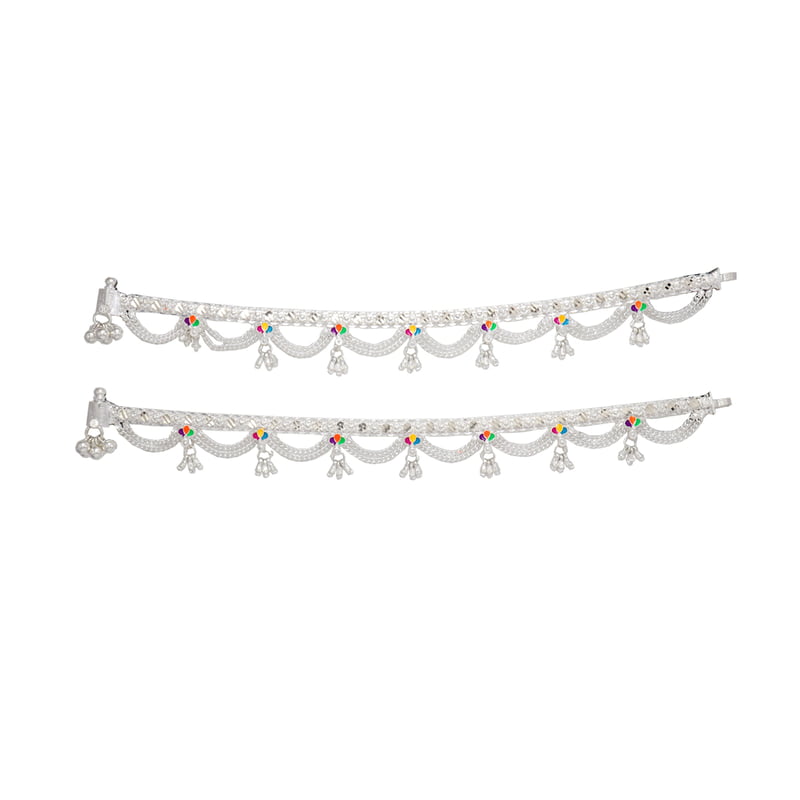 Sterling Silver Anklet, Kolusu(payal) For Women
