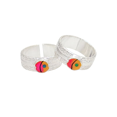 Silver Toe ring/ Metti with Enamel Silver Toe ring/ Metti with Enamel