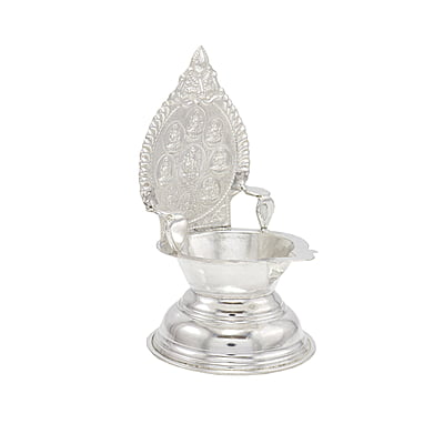 Silver Astalakshmi Diya