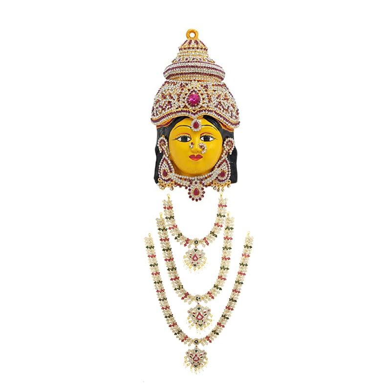 Gold Plated Varalakshmi Amman Face/Mugam with Attigai/Necklace Gold Plated Varalakshmi Amman Face/Mugam with Attigai/Necklace