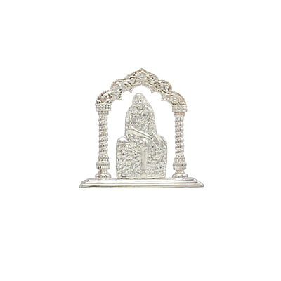 Silver Lord Saibaba Idol