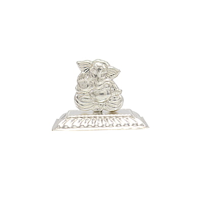 God Ornament Silver Vinayagar Idol