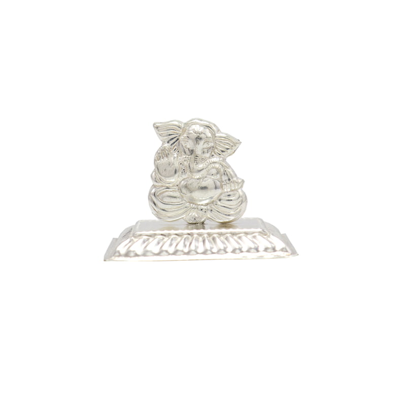 God Ornament Silver Vinayagar Idol