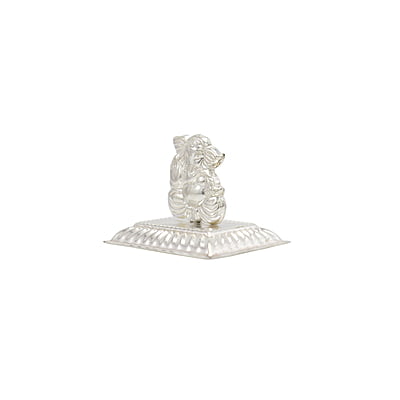 God Ornament Silver Vinayagar Idol