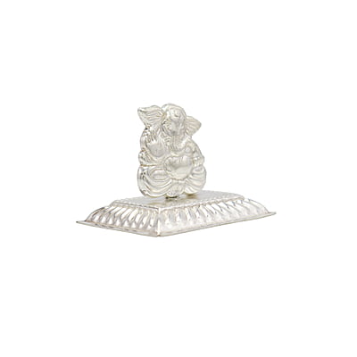 God Ornament Silver Vinayagar Idol