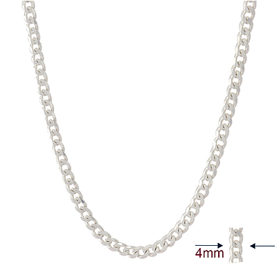 Sterling Silver Men's Curb Chain Sterling Silver Men's Curb Chain