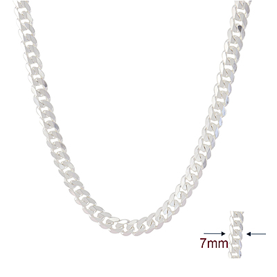 Sterling Silver Men's Curb Chain Sterling Silver Men's Curb Chain