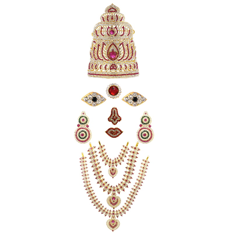 God Ornament Gold Plated Amman Face/Mugam,Crown/Kireedom and Attigai/Necklace God Ornament Gold Plated Amman Face/Mugam,Crown/Kireedom and Attigai/Necklace