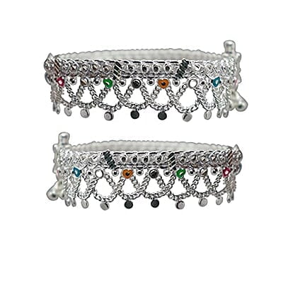 Sliver Chain Type Anklet/Light Weight Payal/Chain Kolusu For Women