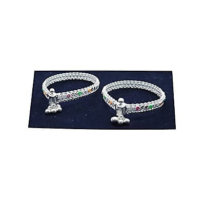 Silver Enamel Design Anklet Silver Enamel Design Anklet