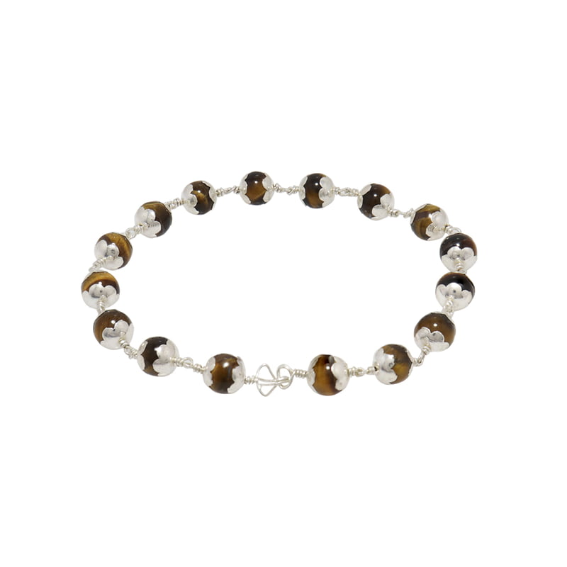 Silver Capped Tigereye Bracelet Silver Capped Tigereye Bracelet