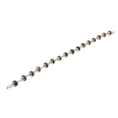 Silver Capped Tigereye Bracelet Silver Capped Tigereye Bracelet