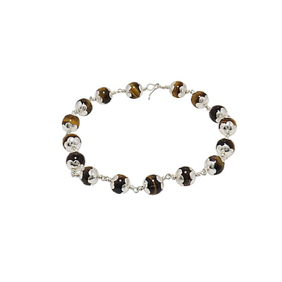 Silver Capped Tigereye Bracelet Silver Capped Tigereye Bracelet