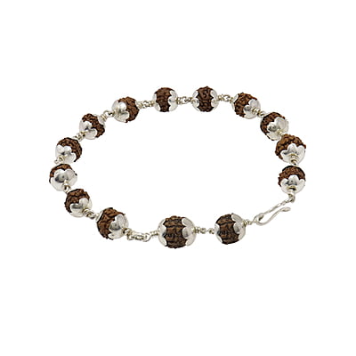 Silver Tied Rudraksha Bracelet