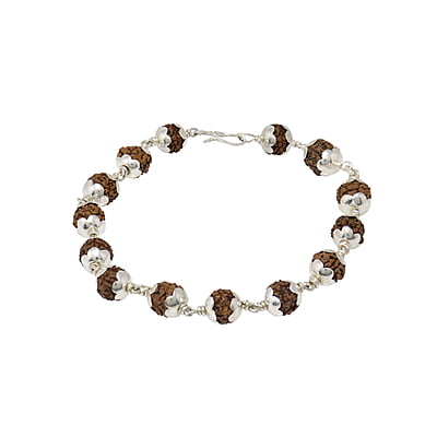 Silver Tied Rudraksha Bracelet